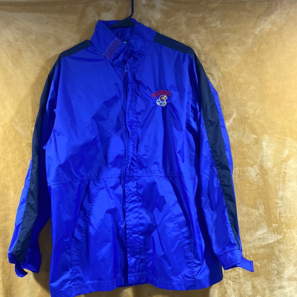 Vintage, vintage, blue, Kansas City, Jayhawks windbreaker